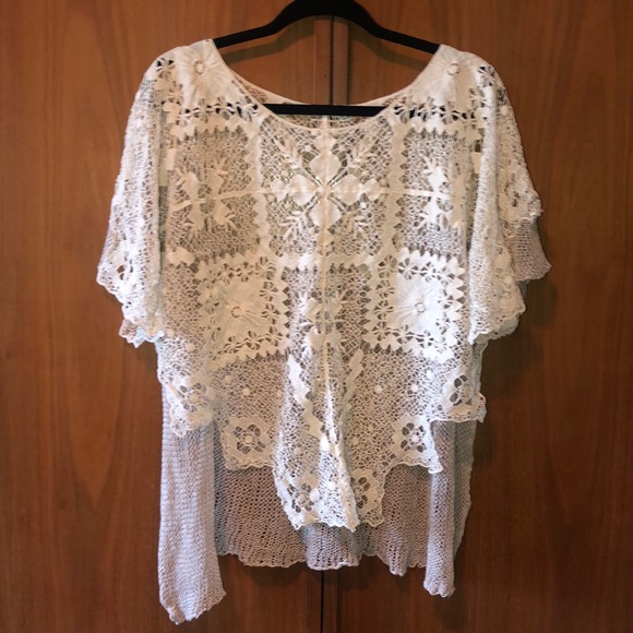 Free People Crochet poncho - Picture 1 of 7
